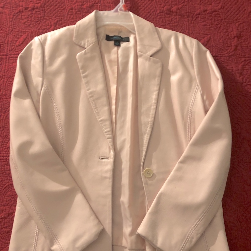 Siena Studio Beautiful, extra soft pale pink leather jacket. Size 4. Like new